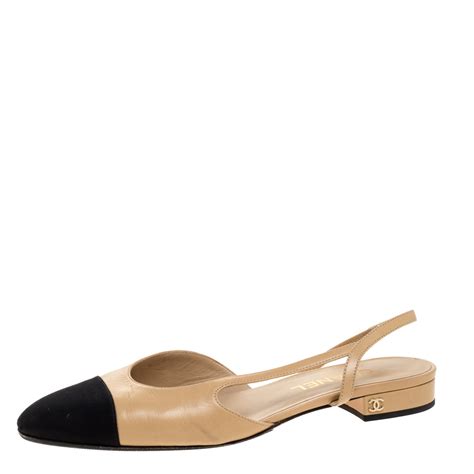 cap toe shoes women's chanel|chanel cap toe slingback flats.